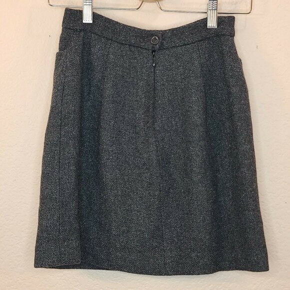 Gap Womens Skirt Size 1 Gray Wool Blend Mini A-line Casual Work Office Career - Picture 2 of 12